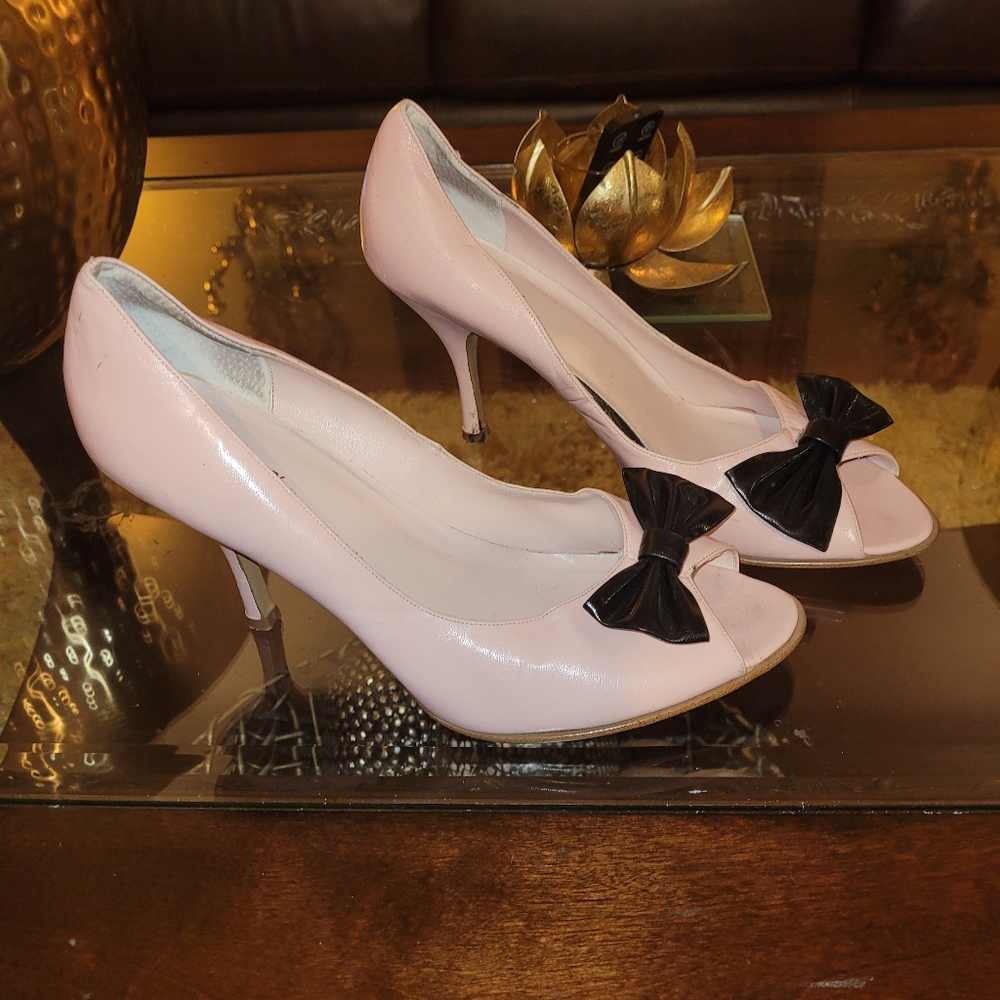 Pink / black heels